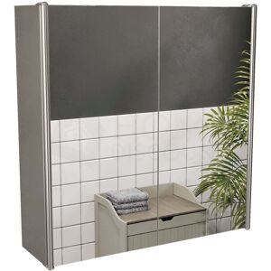 Home Discount - Tiano 2 Door Bathroom Cabinet Stainless Steel Mirrored Wall Mounted Cupboard Home Discount - Tiano 2 Door Bathroom Cabinet Stainless Steel Mirrored Wall Mounted Cupboard