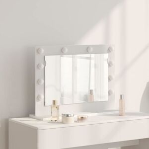 Vanity Mirror White 60 x 45 x 18 cm Engineered wood and glass Vidaxl Vanity Mirror White 60 x 45 x 18 cm Engineered wood and glass Vidaxl