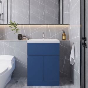 VASARI Hudson Reed Urban Floor Standing Vanity Unit with Basin 2 Satin Blue - 600mm Wide VASARI Hudson Reed Urban Floor Standing Vanity Unit with Basin 2 Satin Blue - 600mm Wide