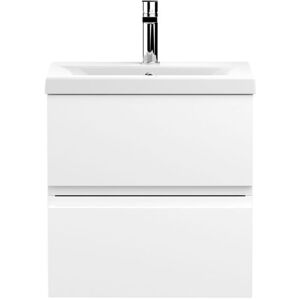 VASARI Hudson Reed Urban Wall Hung 2-Drawer Vanity Unit with Basin 1 Satin White - 500mm Wide VASARI Hudson Reed Urban Wall Hung 2-Drawer Vanity Unit with Basin 1 Satin White - 500mm Wide