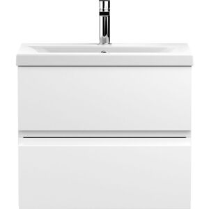 VASARI Hudson Reed Urban Wall Hung 2-Drawer Vanity Unit with Basin 1 Satin White - 600mm Wide VASARI Hudson Reed Urban Wall Hung 2-Drawer Vanity Unit with Basin 1 Satin White - 600mm Wide
