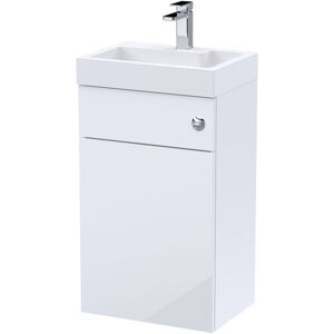 VASARI Nuie Athena Basin and wc Toilet Combination Unit 500mm Wide - Gloss White VASARI Nuie Athena Basin and wc Toilet Combination Unit 500mm Wide - Gloss White