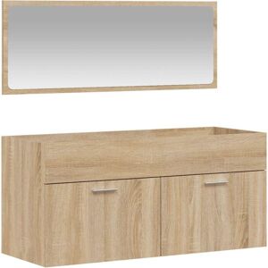 Bathroom Cabinet with Mirror Sonoma Oak Engineered Wood Vidaxl Bathroom Cabinet with Mirror Sonoma Oak Engineered Wood Vidaxl