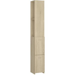 Bathroom Cabinet Sonoma Oak 25x26.5x170 cm Engineered Wood Vidaxl Bathroom Cabinet Sonoma Oak 25x26.5x170 cm Engineered Wood Vidaxl