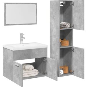 vidaXL 60x38.5x46cm Bathroom Furniture Set - Grey vidaXL 60x38.5x46cm Bathroom Furniture Set - Grey