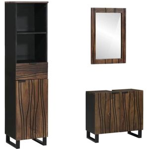 Vidaxl - Bathroom Furniture Set 3 pcs Walnut brown 38 x 33 x 160 cm Vidaxl - Bathroom Furniture Set 3 pcs Walnut brown 38 x 33 x 160 cm