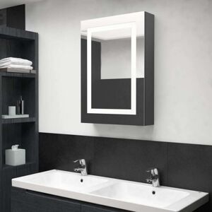 LED Bathroom Mirror Cabinet Shining Grey 50x13x70 cm vidaXL LED Bathroom Mirror Cabinet Shining Grey 50x13x70 cm vidaXL