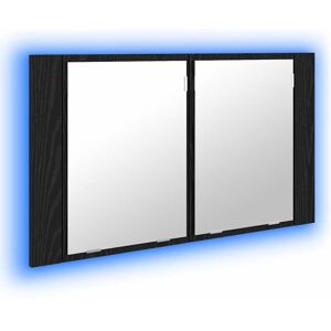 Bathroom Mirror Cabinet with Shelf Black Oak 80 x 12 x 45 cm vidaXL Bathroom Mirror Cabinet with Shelf Black Oak 80 x 12 x 45 cm vidaXL