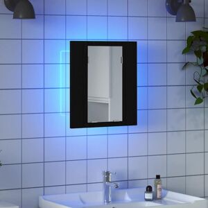 LED Bathroom Mirror Cabinet Black Oak 40x12x45 cm Engineered Wood vidaXL LED Bathroom Mirror Cabinet Black Oak 40x12x45 cm Engineered Wood vidaXL