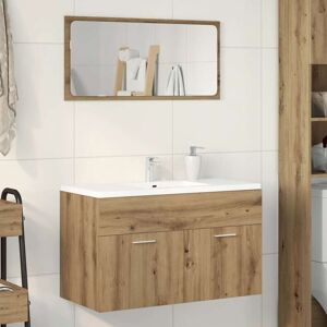 vidaXL Artisan Oak Bathroom Sink Cabinet - Bathroom Furniture vidaXL Artisan Oak Bathroom Sink Cabinet - Bathroom Furniture