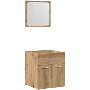 2 Piece Bathroom Furniture Set Artisan Oak Engineered Wood Vidaxl 2 Piece Bathroom Furniture Set Artisan Oak Engineered Wood Vidaxl