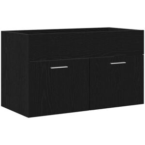 Bathroom Sink Cabinet Black Oak 90x38,5x46 cm Engineered Wood Vidaxl Bathroom Sink Cabinet Black Oak 90x38,5x46 cm Engineered Wood Vidaxl