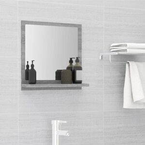 vidaXL Grey Sonoma Bathroom Mirror - 40x10.5x37 cm Engineered Wood vidaXL Grey Sonoma Bathroom Mirror - 40x10.5x37 cm Engineered Wood