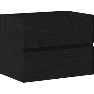 Sink Cabinet Black Oak 60x38,5x45 cm Engineered Wood Vidaxl Sink Cabinet Black Oak 60x38,5x45 cm Engineered Wood Vidaxl