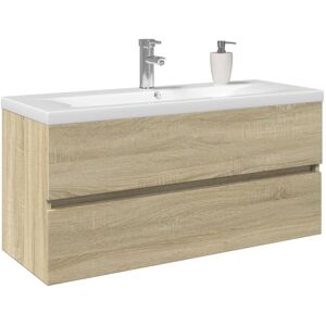 2 Piece Bathroom Furniture Set Ceramic and Engineered Wood vidaXL 2 Piece Bathroom Furniture Set Ceramic and Engineered Wood vidaXL