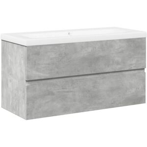 2 Piece Bathroom Furniture Set Concrete Grey Engineered Wood vidaXL 2 Piece Bathroom Furniture Set Concrete Grey Engineered Wood vidaXL