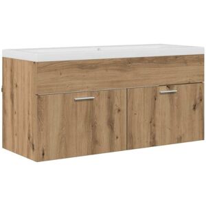 Bathroom Cabinet Artisan Oak 100 x 38.5 x 46 cm Engineered Wood vidaXL Bathroom Cabinet Artisan Oak 100 x 38.5 x 46 cm Engineered Wood vidaXL