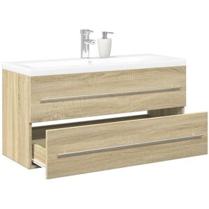2 Piece Bathroom Furniture Set Sonoma Oak Engineered Wood vidaXL 2 Piece Bathroom Furniture Set Sonoma Oak Engineered Wood vidaXL