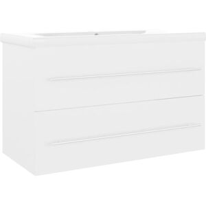 Sink Cabinet with Built-in Basin White Engineered Wood vidaXL Sink Cabinet with Built-in Basin White Engineered Wood vidaXL
