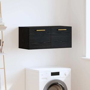 Wall Cabinet Black oak 80 x 36.5 x 35 cm Engineered wood Vidaxl Wall Cabinet Black oak 80 x 36.5 x 35 cm Engineered wood Vidaxl