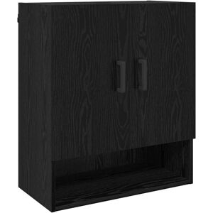 Wall Cabinet Black oak 60 x 31 x 70 cm Engineered wood vidaXL Wall Cabinet Black oak 60 x 31 x 70 cm Engineered wood vidaXL