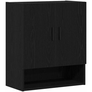 Wall Cabinet Black oak 60 x 31 x 70 cm Engineered Wood Vidaxl Wall Cabinet Black oak 60 x 31 x 70 cm Engineered Wood Vidaxl