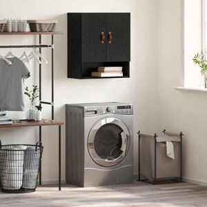 Wall Cabinet Black oak 60 x 31 x 70 cm Engineered wood Vidaxl Wall Cabinet Black oak 60 x 31 x 70 cm Engineered wood Vidaxl