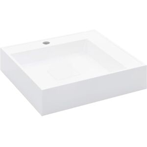 vidaXL Wash Basin 50x50x12.3cm Mineral Cast/Marble Cast White Bathroom Sink vidaXL Wash Basin 50x50x12.3cm Mineral Cast/Marble Cast White Bathroom Sink