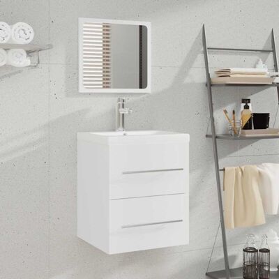 vidaXL Bathroom Mirror Cabinet Wall-Mounted White 41x38.5x48 cm vidaXL Bathroom Mirror Cabinet Wall-Mounted White 41x38.5x48 cm