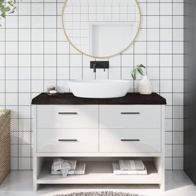 vidaXL Dark Grey Bathroom Countertop - Bathroom Countertop vidaXL Dark Grey Bathroom Countertop - Bathroom Countertop