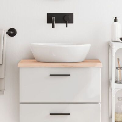 vidaXL Bathroom Countertop Brown 60x30x2cm - Natural Solid Oak Vanity Top vidaXL Bathroom Countertop Brown 60x30x2cm - Natural Solid Oak Vanity Top