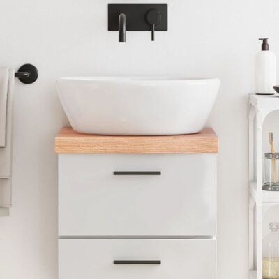 vidaXL Light Brown Solid Wood Bathroom Vanity Top 40x30cm vidaXL Light Brown Solid Wood Bathroom Vanity Top 40x30cm