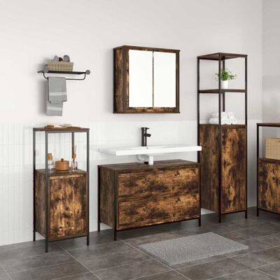vidaXL Bathroom Furniture Set - Rauchige Eiche - 3 Units vidaXL Bathroom Furniture Set - Rauchige Eiche - 3 Units