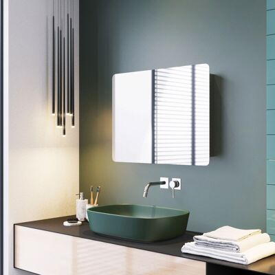 Stainless Steel Bathroom Mirror Cabinet 600 x 800 mm Wall Mounted Storage Cabinets 2 Door with 2 Adjustable Shelves - Elegant Stainless Steel Bathroom Mirror Cabinet 600 x 800 mm Wall Mounted Storage Cabinets 2 Door with 2 Adjustable Shelves - Elegant