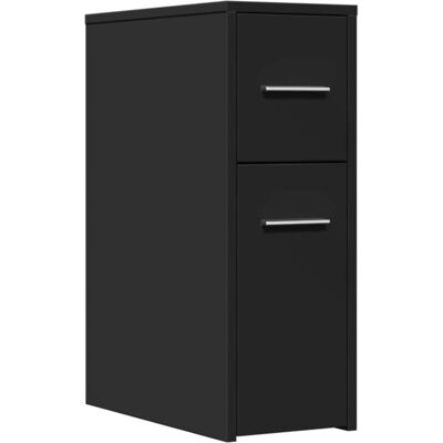 vidaXL Narrow Bathroom Cupboard with Wheels - Bathroom Cabinet vidaXL Narrow Bathroom Cupboard with Wheels - Bathroom Cabinet