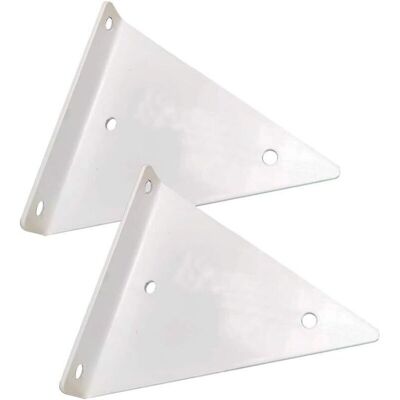 OEM White Metal Triangular Floating Wall Bracket – 2 Pieces (8 X 10 Cm), Invisible Fixings For Shelves, Bedroom/living Room/bathroom OEM White Metal Triangular Floating Wall Bracket – 2 Pieces (8 X 10 Cm), Invisible Fixings For Shelves, Bedroom/living Room/bathroom