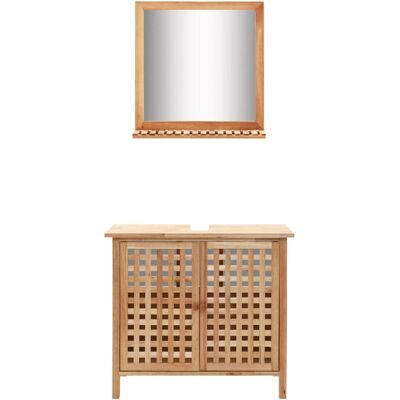 Sink Cabinet with Mirror Solid Walnut Wood Vidaxl Sink Cabinet with Mirror Solid Walnut Wood Vidaxl