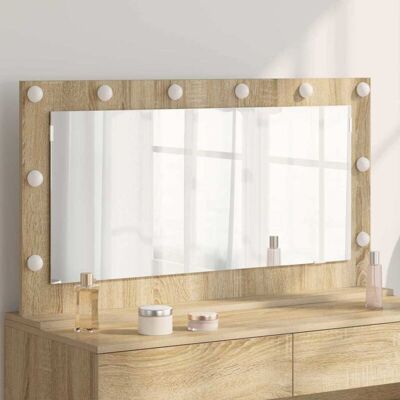 Vidaxl Sonoma Oak Wall Mirror - Modern Decor Vidaxl Sonoma Oak Wall Mirror - Modern Decor