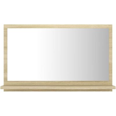 vidaXL Bathroom Mirror Sonoma Oak 60x10.5x37 cm - Bathroom Mirror vidaXL Bathroom Mirror Sonoma Oak 60x10.5x37 cm - Bathroom Mirror