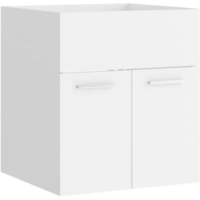 vidaXL Sink Cabinet White Engineered Wood - Bathroom Storage vidaXL Sink Cabinet White Engineered Wood - Bathroom Storage