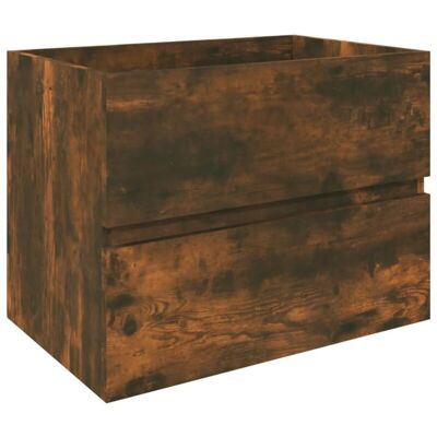 VidaXL Smoked Oak Bathroom Furniture Set - 2 Piece Storage Cabinet VidaXL Smoked Oak Bathroom Furniture Set - 2 Piece Storage Cabinet