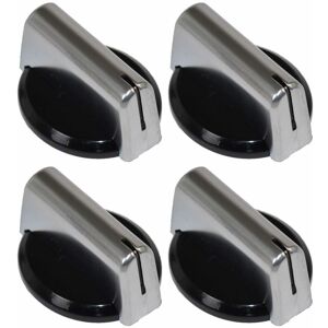 UFIXT Baumatic Compatible Replacement Black Silver Oven Cooker Hob Control Knob Pack of 4