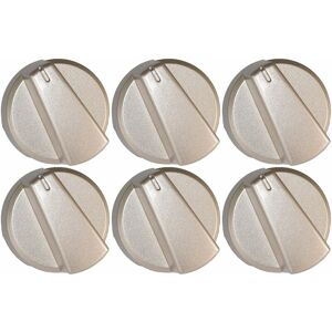 UFIXT Belling Compatible Silver Oven Cooker Hob Control Knob Pack of 6