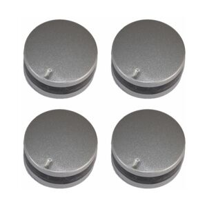 UFIXT Lamona Compatible 12 O&39Clock Type Silver Replacement Oven Cooker Hob Control Knob Pack of 4