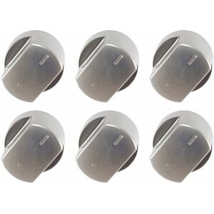 UFIXT Silver Replacement Compatible Cooker Oven Control Knob For Belling Stoves New World x 6