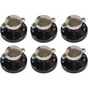 UFIXT Stoves Compatible Black Silver Replacement Oven Cooker Hob control Knob Pack of 6