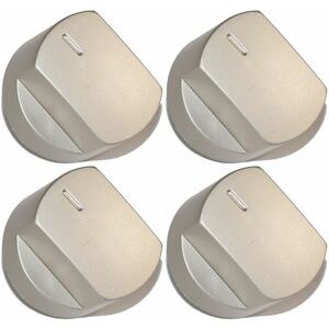 UFIXT Stoves Compatible Silver Replacement Main Oven Cooker Hob Grill Control Knobs Pack of 4