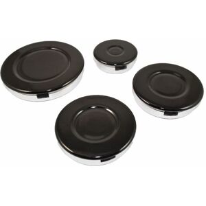 UFIXT Universal Hob Cooker Gas Burner Base and Cap Set 4 Piece 55mm 75mm 100mm