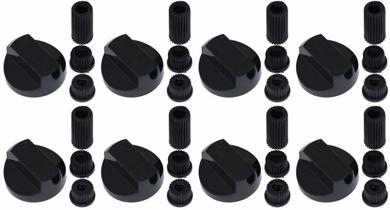 UFIXT 8 x Belling Cooker/Oven/Grill Control Knob And Adaptors Black