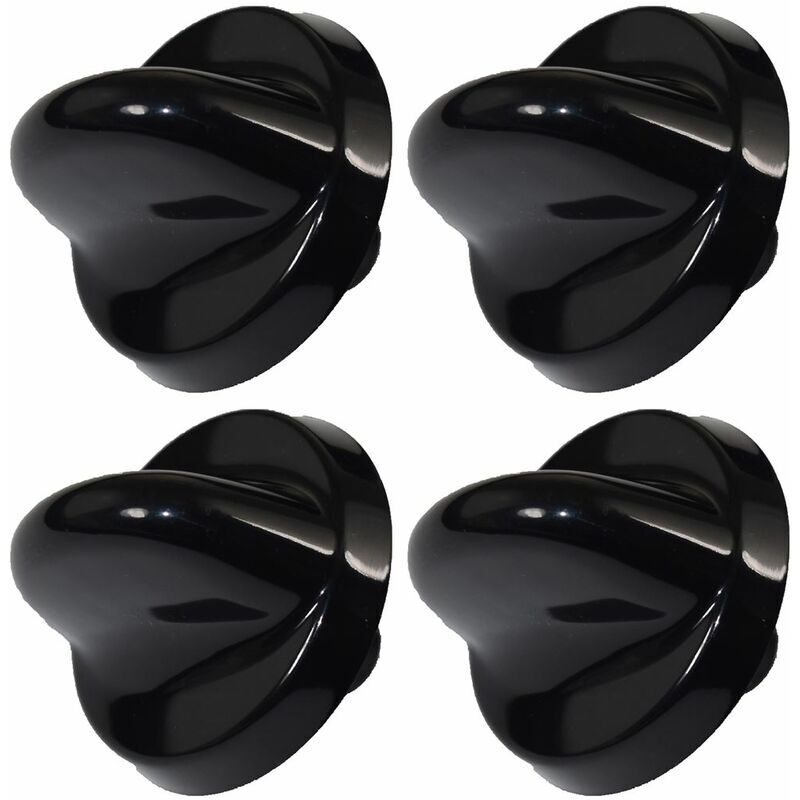 UFIXT Belling 300 Series Compatible Black Oven Cooker Hob Control Knob Pack of 4